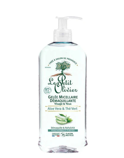 Gel micelar desmaquillante waterproof aloe vera té verde - 400 mL