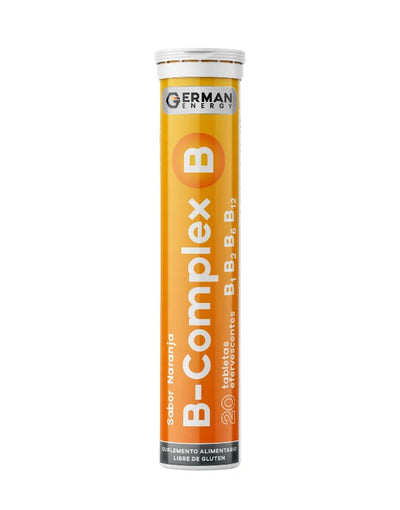 B-Complex - 20 Comprimidos Efervescentes Sabor Naranja - Farmacias Curie