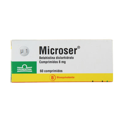 Microser Comprimidos 8mg - 30 unidades - Farmacias Curie