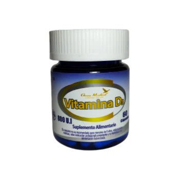Vitamina D3 800UI - 60 Cápsulas - Farmacias Curie
