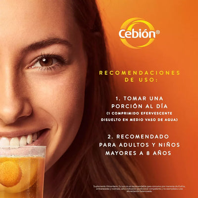 Cebión 1g - 10 Comprimidos Efervescentes - Farmacias Curie