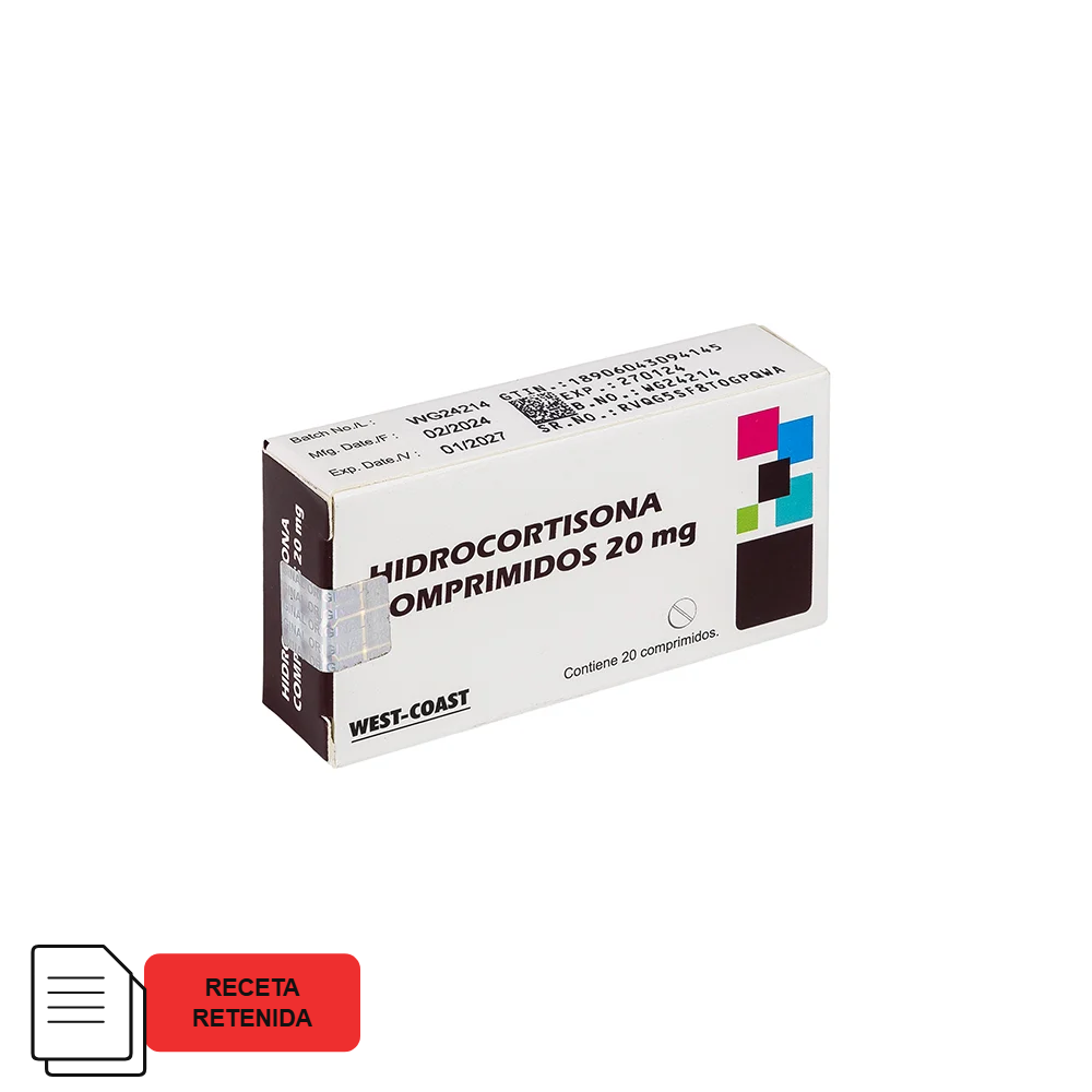 Hidrocortisona 20mg - 20 Comprimidos