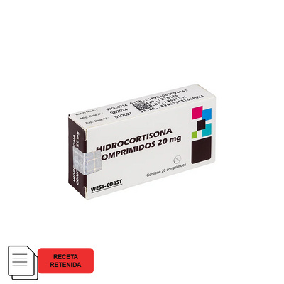 Hidrocortisona 20mg - 20 Comprimidos
