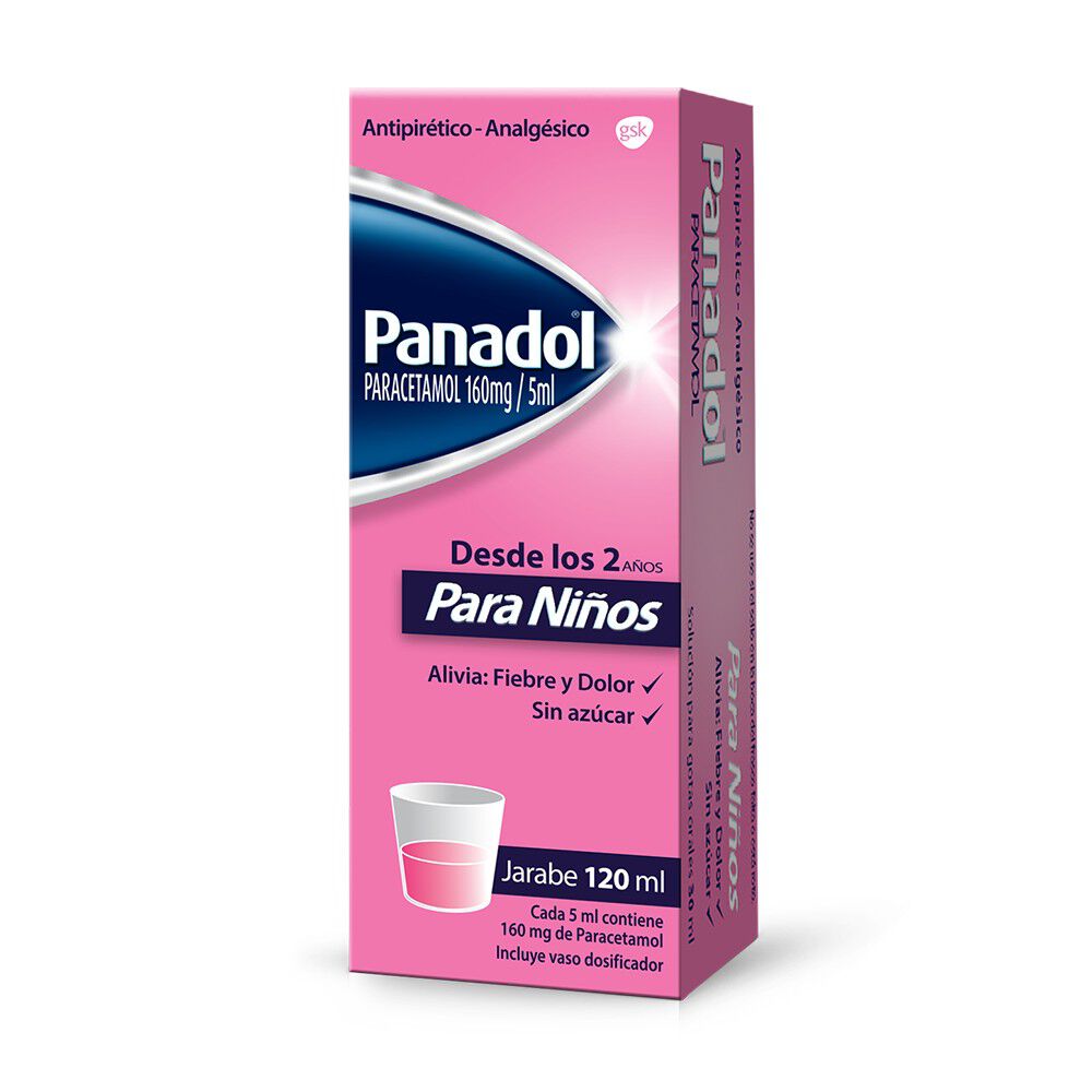 Panadol Jarabe 160mg/5ml - 120ml - Farmacias Curie