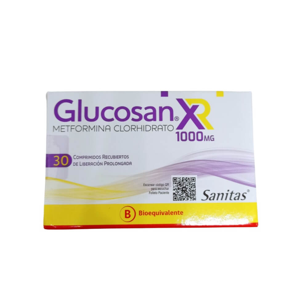 Glucosan XR Comprimidos Recubiertos 1000mg - 30 unidades - Farmacias Curie