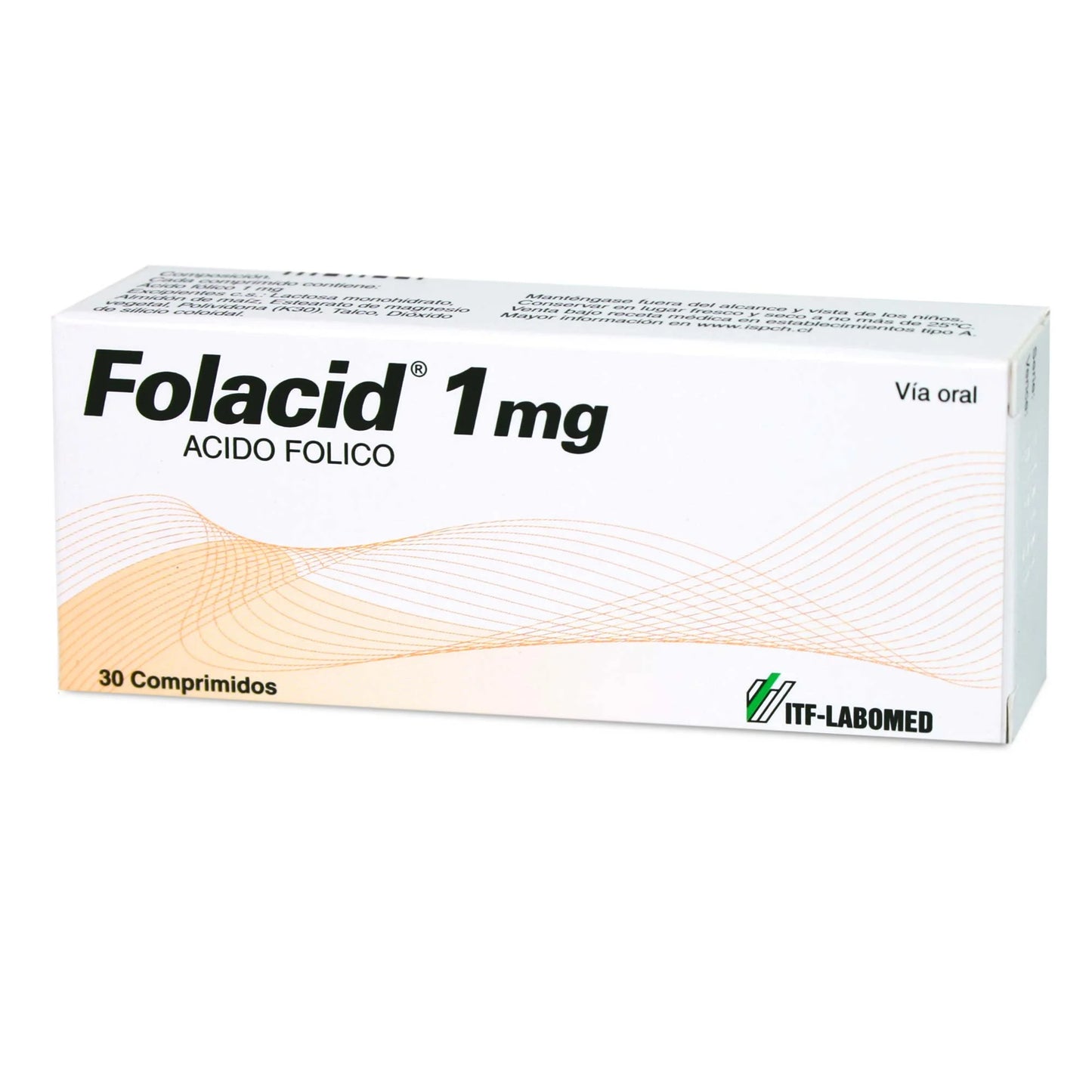 Folacid 1mg - 30 Comprimidos - Farmacias Curie