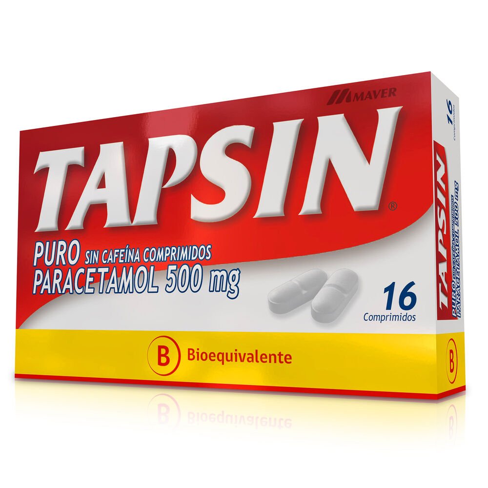 Tapsin Puro Comprimidos 500mg - 16 unidades - Farmacias Curie