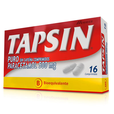 Tapsin Puro Comprimidos 500mg - 16 unidades - Farmacias Curie