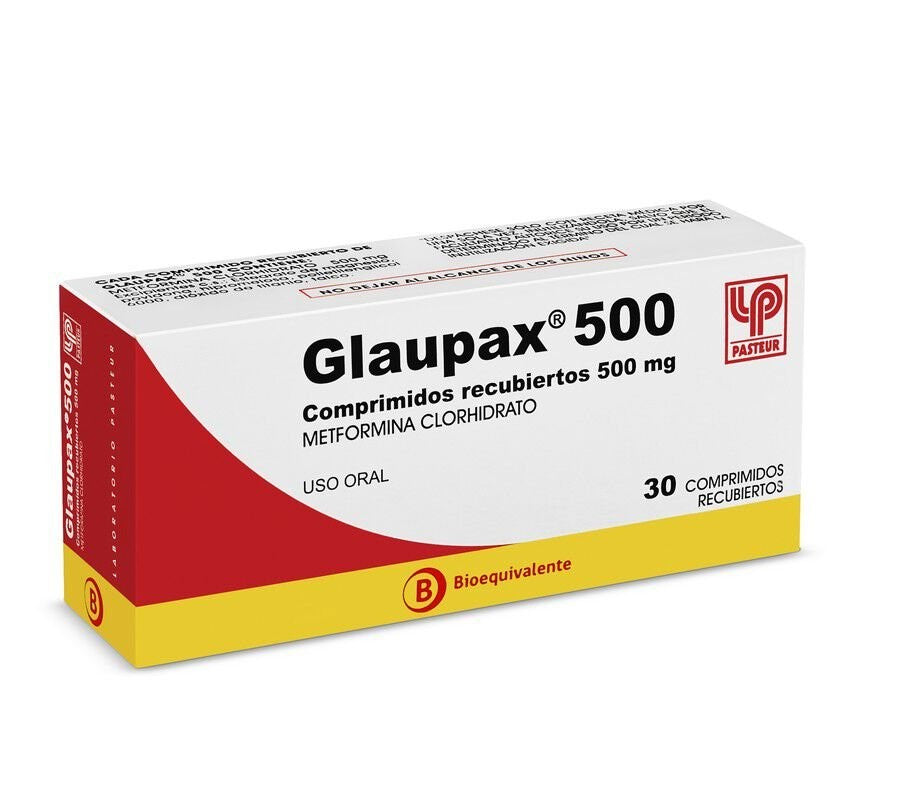 Glaupax 500mg - 30 Comprimidos Recubiertos - Farmacias Curie