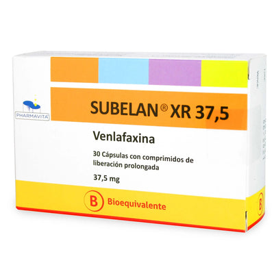 Subelan XR 37,5mg x 30 Cápsulas de Liberación Prolongada - Farmacias Curie