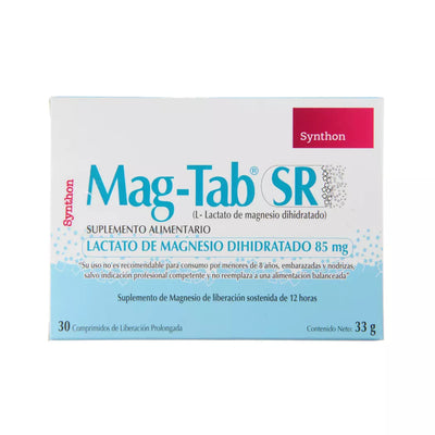 Mag-Tab SR 85mg - 30 Comprimidos Liberación Prolongada - Farmacias Curie