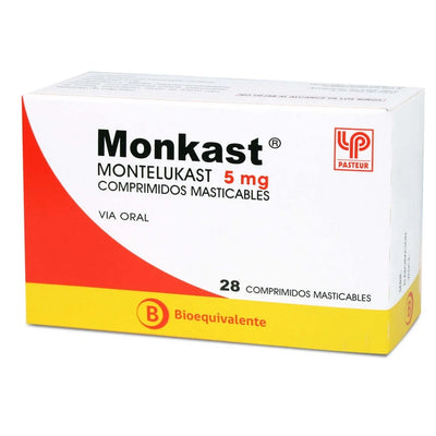 Monkast 5mg - 28 Comprimidos Masticables - Farmacias Curie