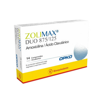 Zolimax Duo 875/125mg - 14 Comprimidos Recubiertos