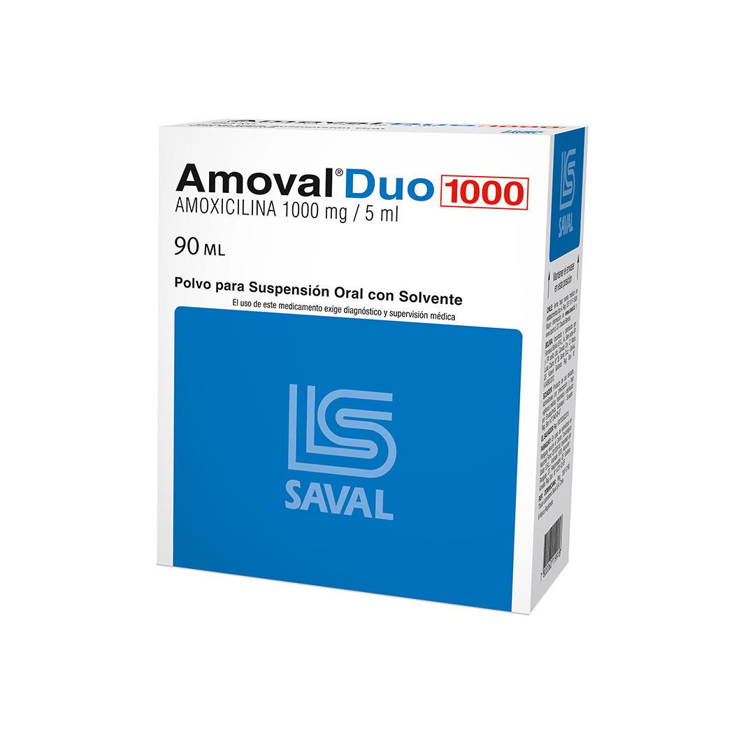 Amoval Duo Suspensión Oral 1000mg/5ml - 90ml - Farmacias Curie