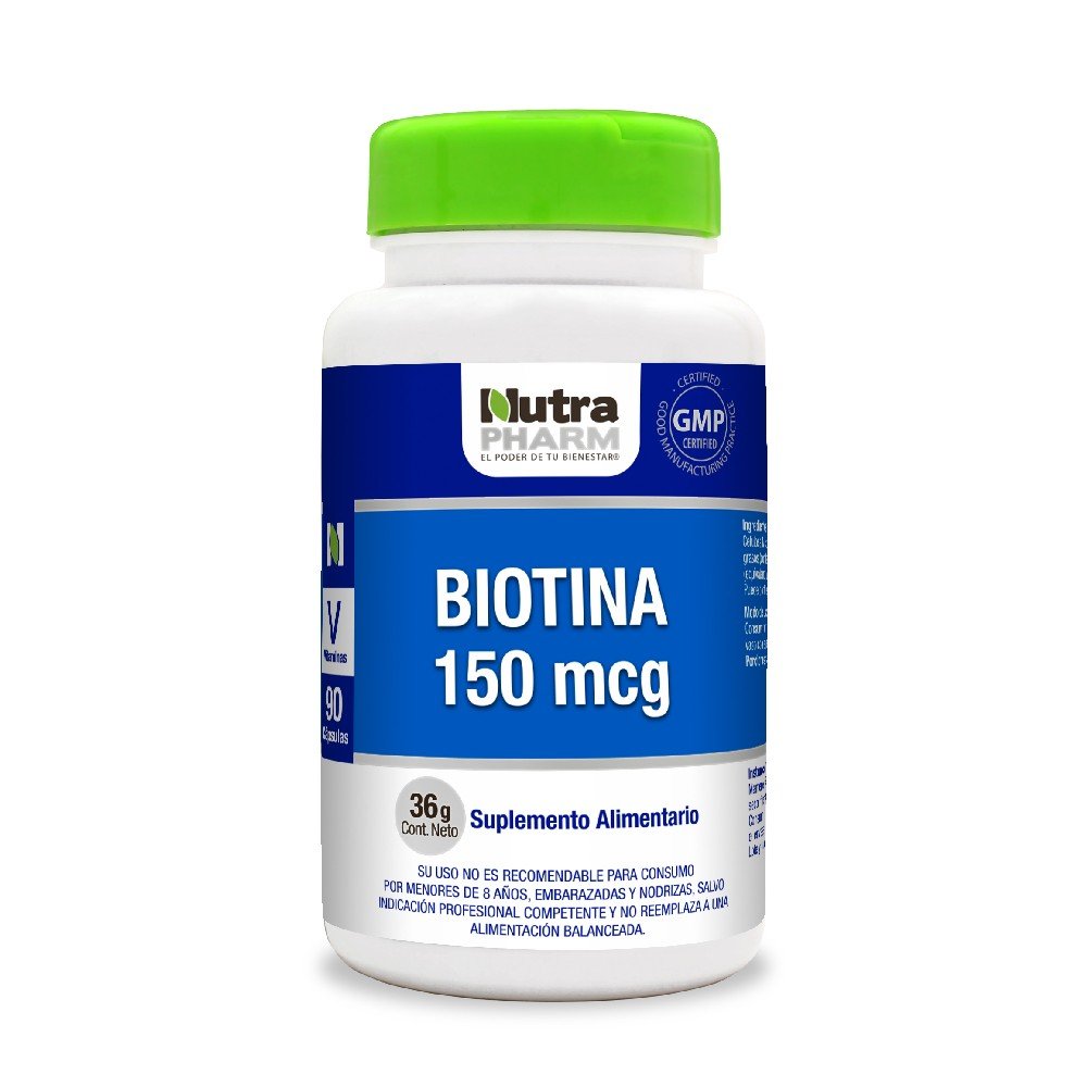 Biotina Cápsulas 150mcg - Farmacias Curie