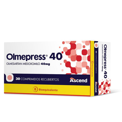 Olmepress 40mg - 30 Comprimidos Recubiertos - Farmacias Curie