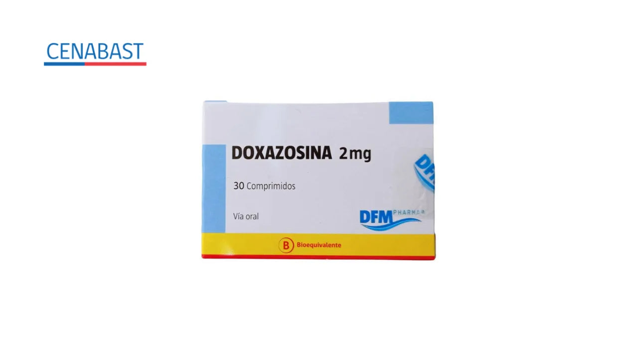 Doxazosina 2mg - 30 Comprimidos - Medicamento CENABAST
