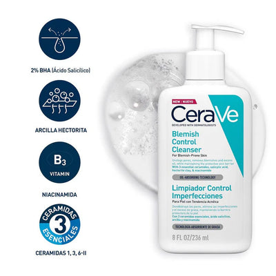 Cerave Gel Limpiador Control Imperfecciones - 236 mL - Farmacias Curie