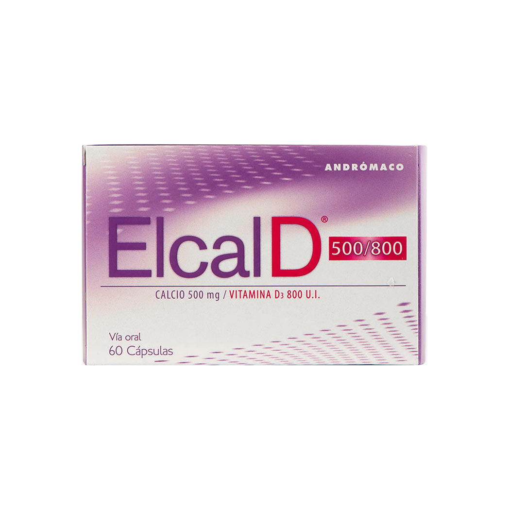 ElcalD 500/800 - 60 Cápsulas - Farmacias Curie