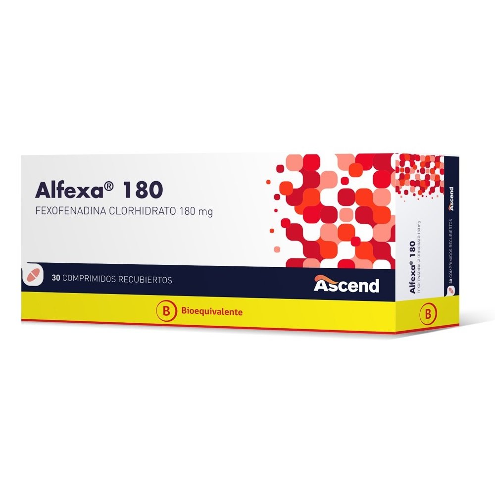 Alfexa 180 mg - 30 Comprimidos Recubiertos - Farmacias Curie