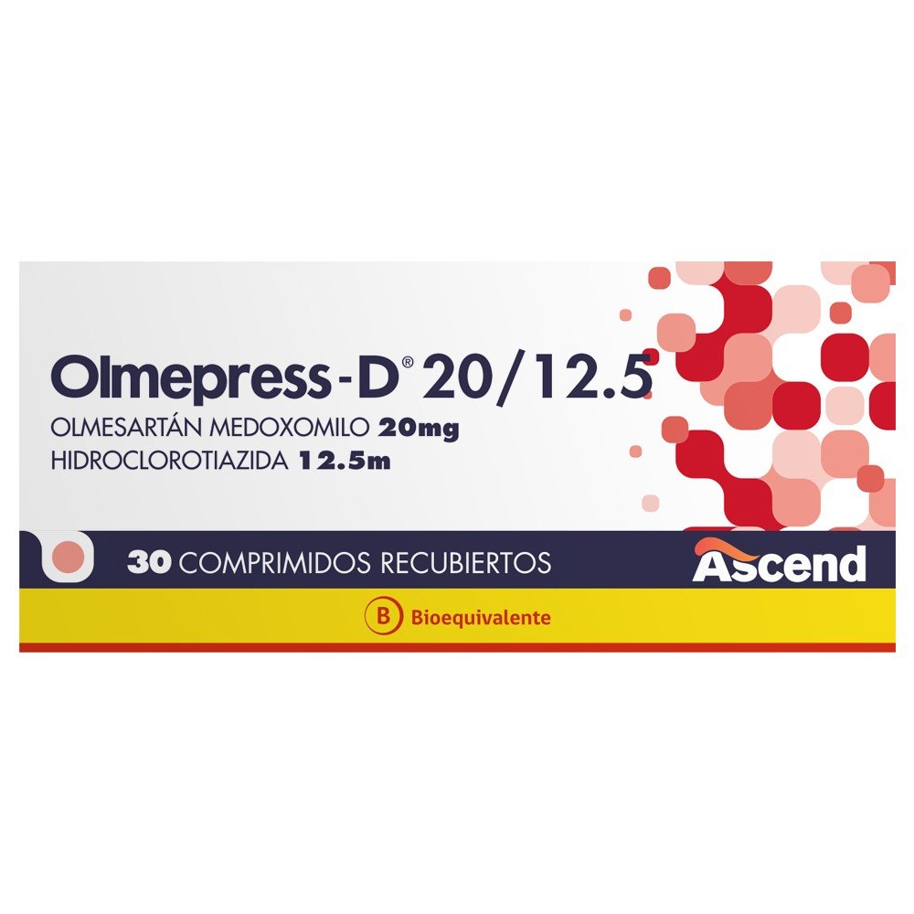 Olmepress-D 20/12,5 - 30 Comprimidos Recubiertos - Farmacias Curie