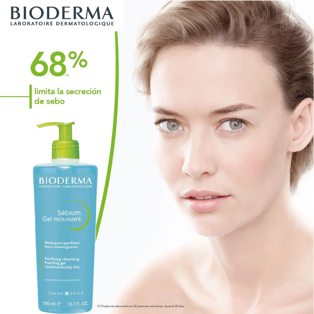 Bioderma Sebium Gel Moussant Piel Mixta-Grasa - 500 mL