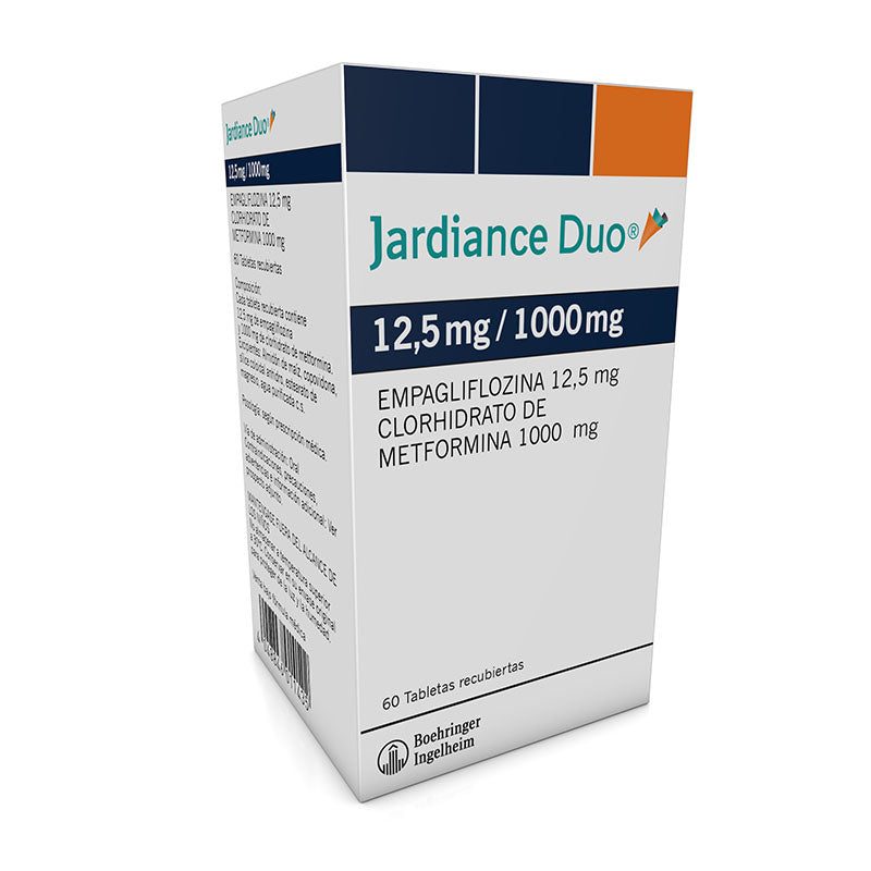 Jardiance Duo Comprimidos Recubiertos 12,5mg/1000mg - Farmacias Curie