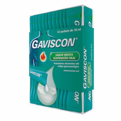 Gaviscon Sabor Menta - 12 sobres - Farmacias Curie