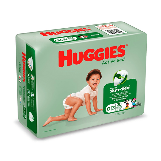 Huggies Pañal Active sec G - Farmacias Curie