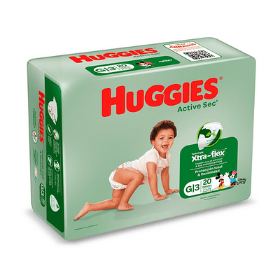 Huggies Pañal Active sec G - Farmacias Curie