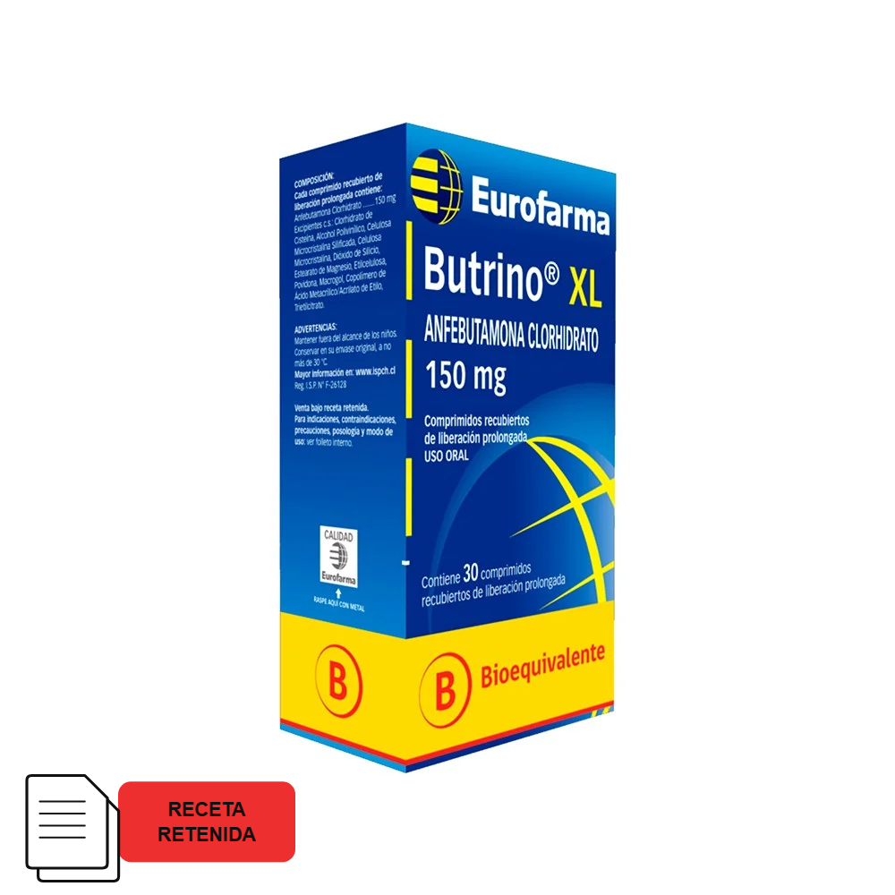 Butrino XL 150 mg - 30 Comprimidos de Liberación Prolongada
