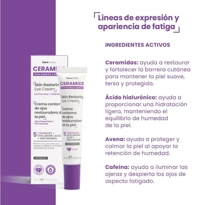 Ceramide Crema Contorno de Ojos Restauradora - 15 ml