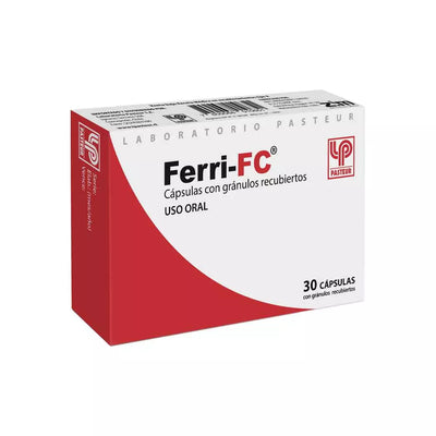 Ferri FC - 30 Cápsulas con Gránulos Recubiertos - Farmacias Curie