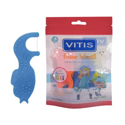 Vitis Flosser Infantil Aplicador de Hilo Dental - 16 Aplicadores