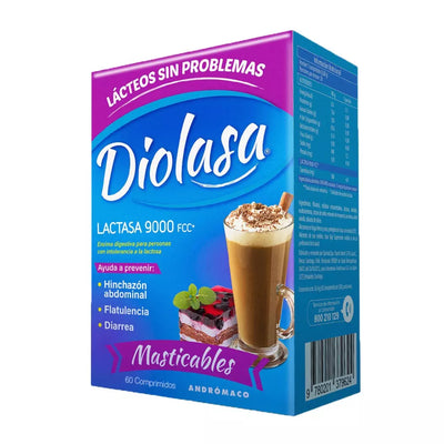 Diolasa - 60 Comprimidos Masticables - Farmacias Curie