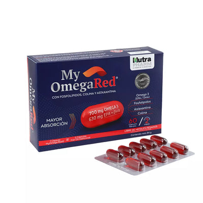 My OmegaRed 630mg EPA+DHA - 60 Capsulas Blandas - Farmacias Curie