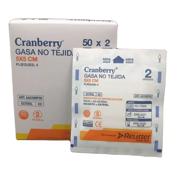 Gasa No Tejida 5x5 cm - 50 unidades - Farmacias Curie