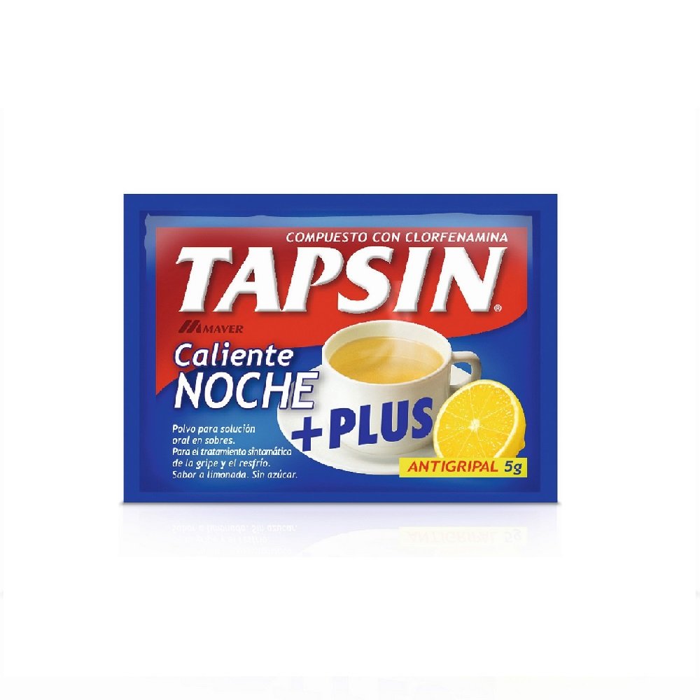 Tapsin Caliente Noche +Plus - 1 Sobre - Farmacias Curie