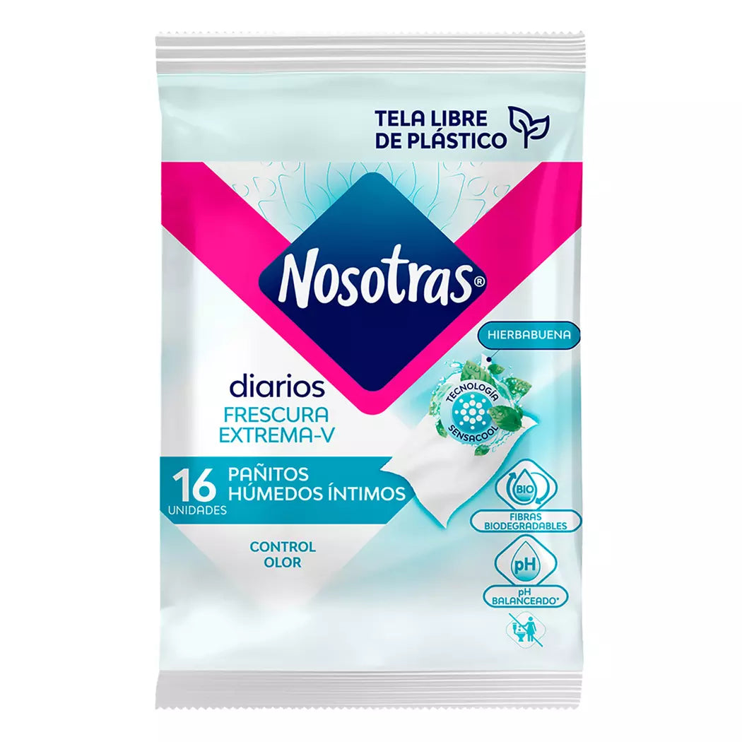 Pañitos Humedos Intimos Nosotras - 16 Pañitos - Farmacias Curie