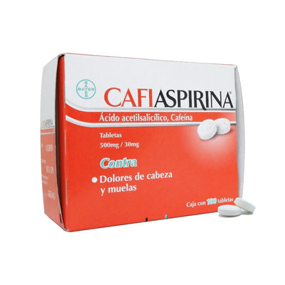 Cafiaspirina - 100 Comprimidos - Farmacias Curie