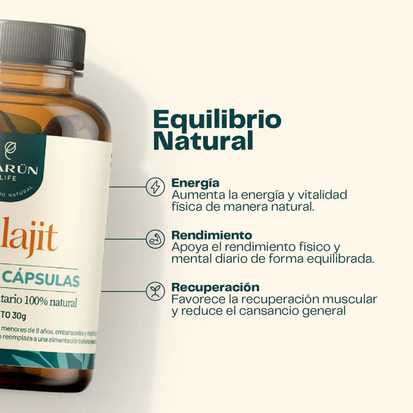 Shilajit 500mg - 60 Cápsulas - Farmacias Curie