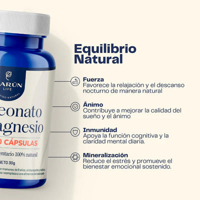 L- Treonato de Magnesio 500mg - 60 Cápsulas - Farmacias Curie