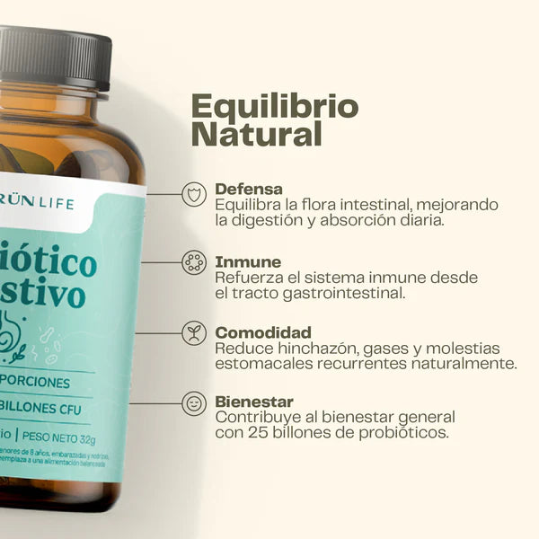 Probiótico Digestivo 10 Cepas 25 Billones - 60 Cápsulas - Farmacias Curie