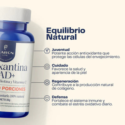 Astaxantina - NAD+ - 60 Cápsulas - Farmacias Curie