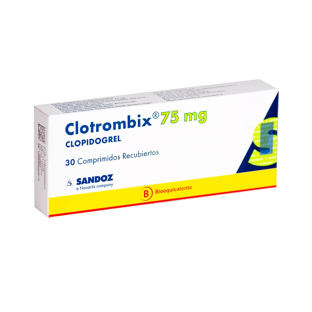 Clotrombix 75mg - 30 Comprimidos Recubiertos - Farmacias Curie