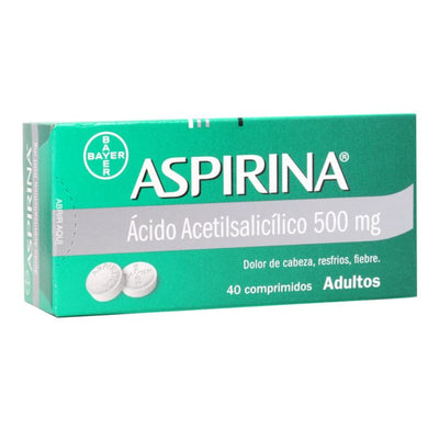 Aspirina 500mg - 40 Comprimidos - Farmacias Curie