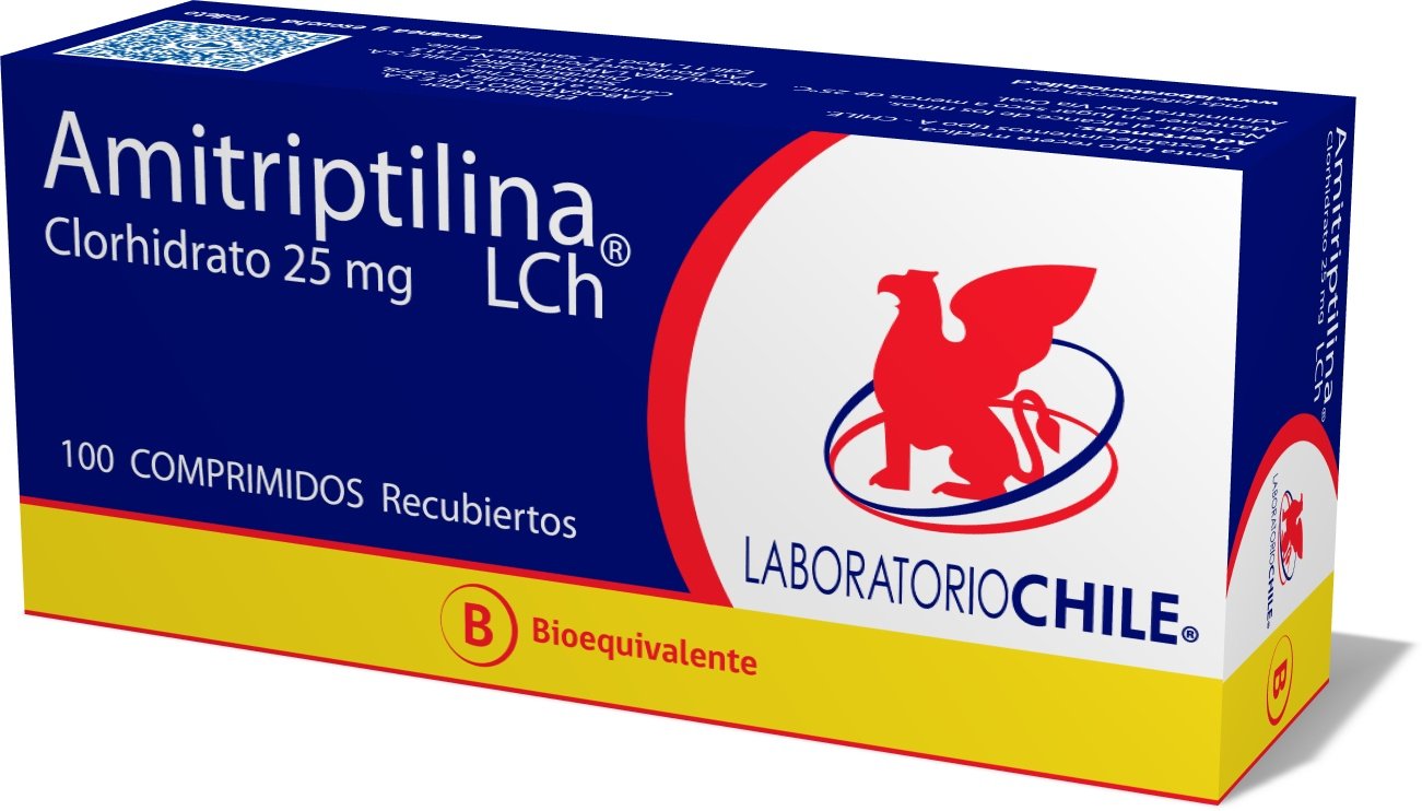 Amitriptilina 25 mg - 100 Comprimidos Recubiertos - Farmacias Curie