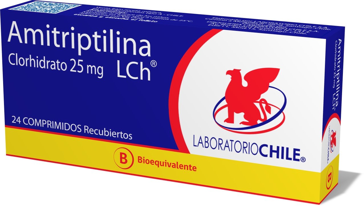 Amitriptilina 25 mg - 24 Comprimidos Recubiertos - Farmacias Curie