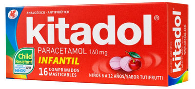 Kitadol Infantil Comprimidos Masticables 160mg - Farmacias Curie