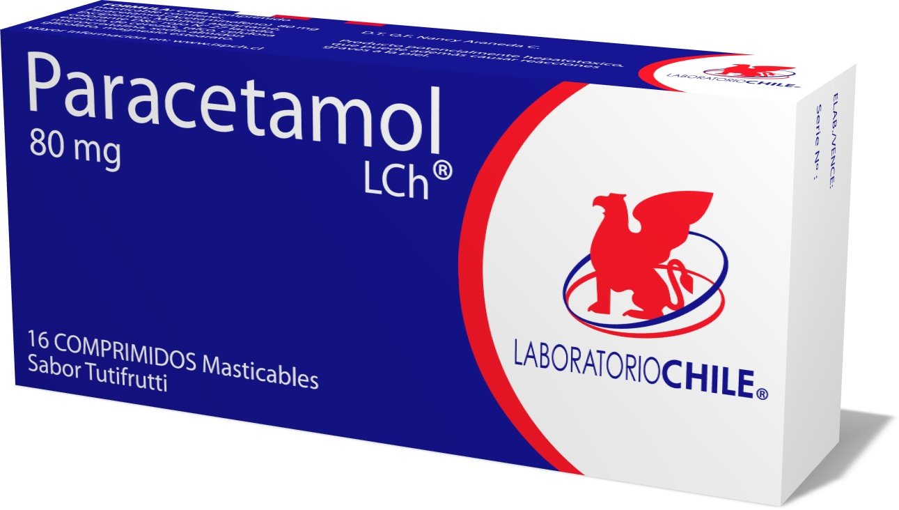 Paracetamol Comprimidos masticables 80mg - Farmacias Curie